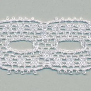 Leavers Trimming Lace #93 Silver Rose