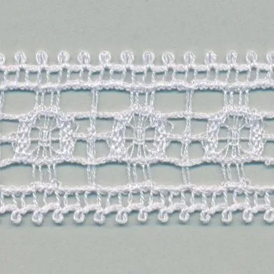 Leavers Trimming Lace #93 Silver Rose