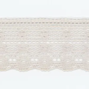 Leavers Trimming Lace #93 Silver Rose