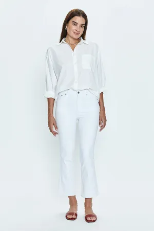 Lennon High Rise Crop Boot Cut- LE BLANC