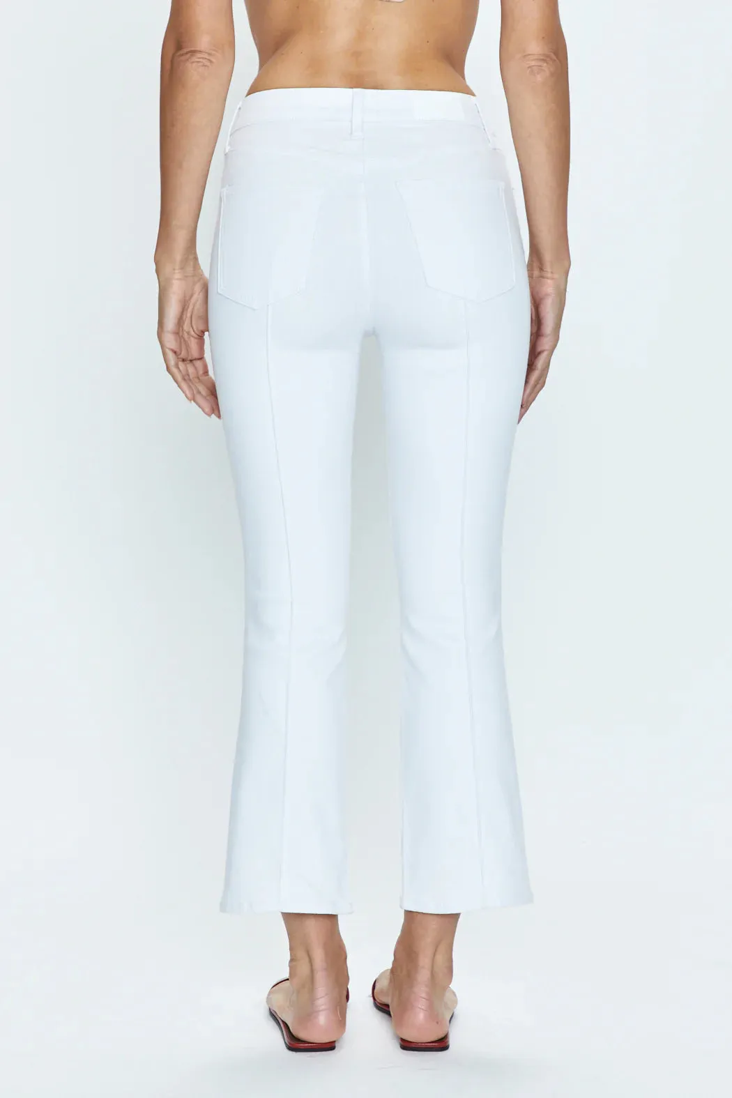 Lennon High Rise Crop Boot Cut- LE BLANC