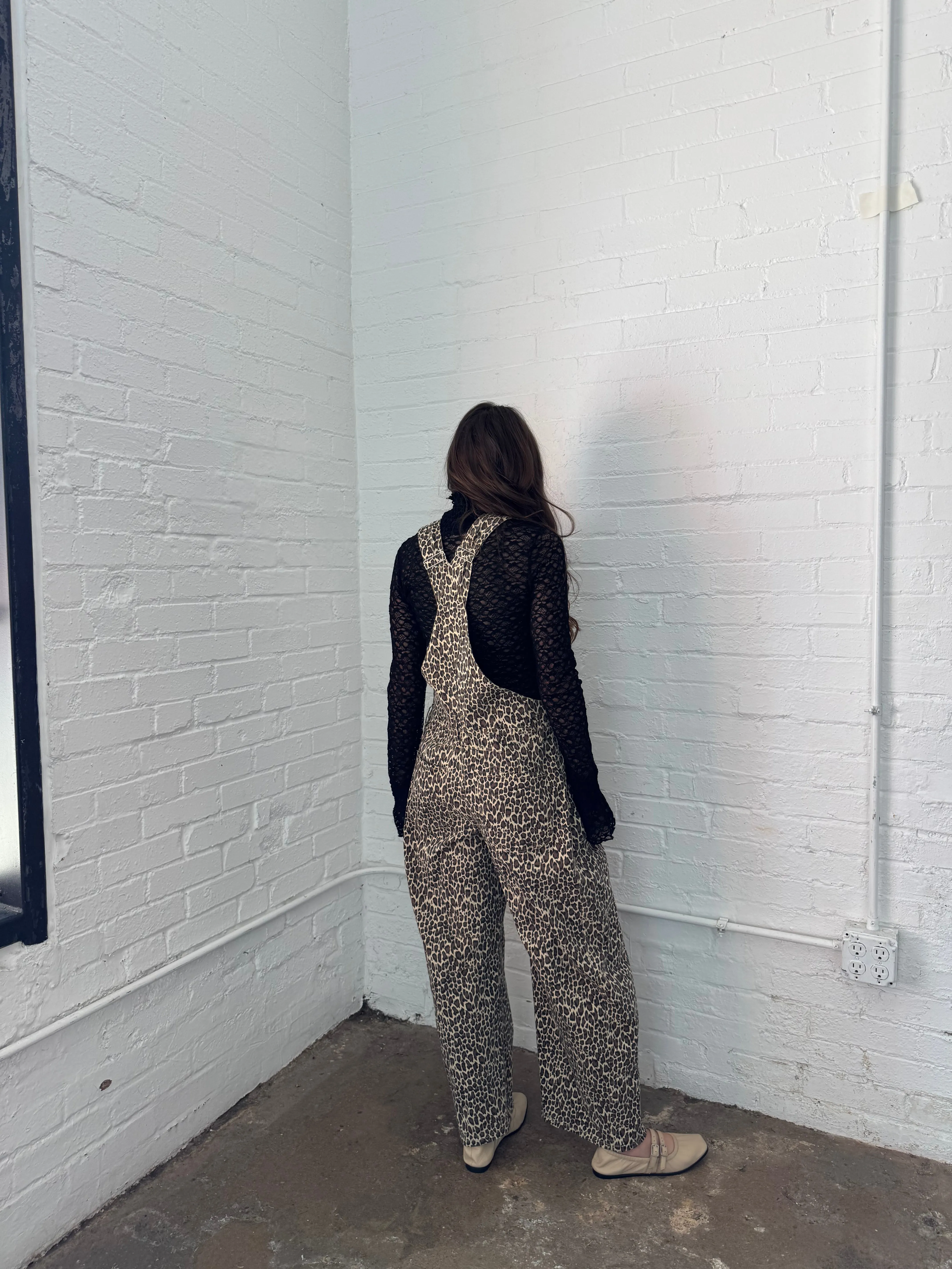 Leopard Barrel Overalls