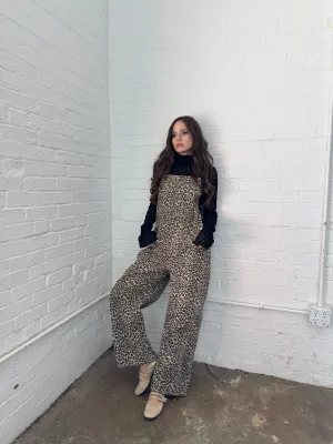 Leopard Barrel Overalls