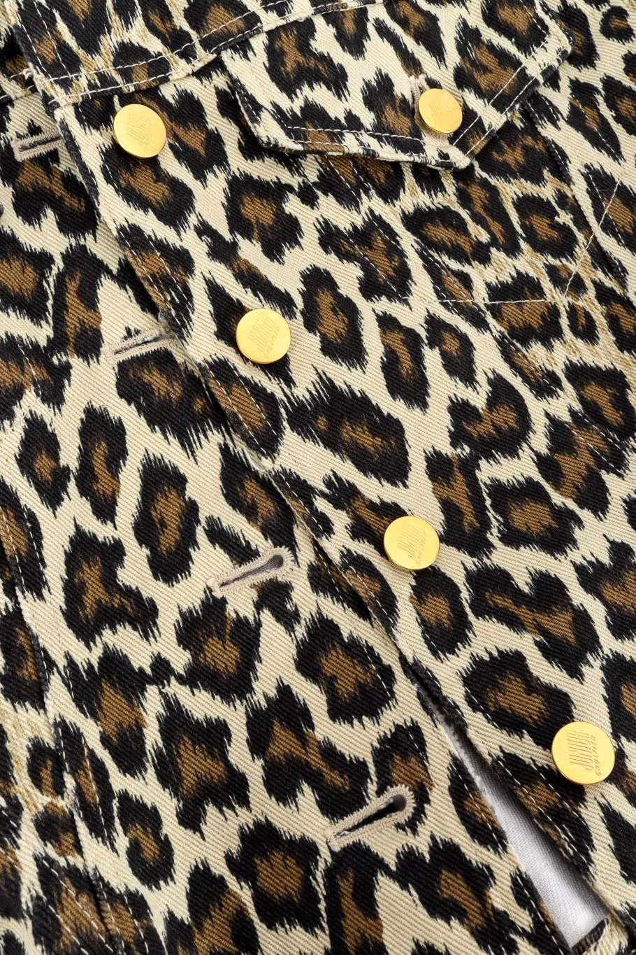 Leopard Denim Peplum Jacket