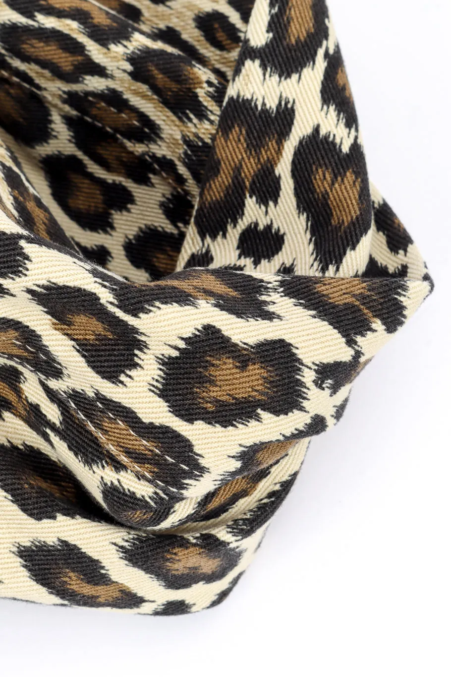 Leopard Denim Peplum Jacket