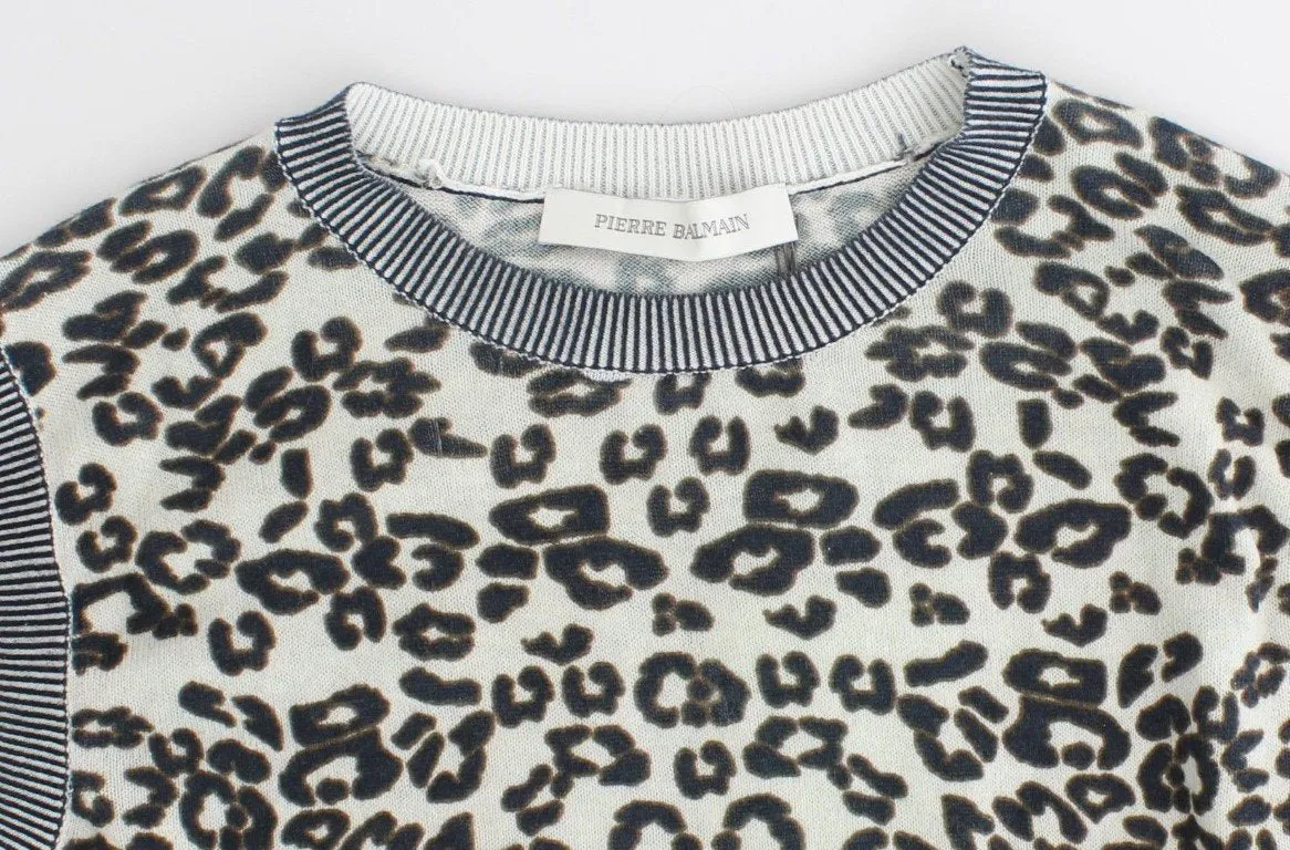 Leopard printed knit top