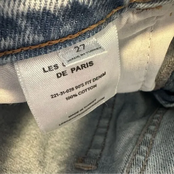 les coyotes de paris light wash straight leg women’s jeans 27 Made in Turkey