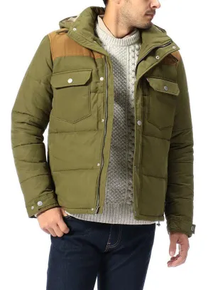 Levi's Mens Olive Green Stitch Hooded Thick Jacket Coat Size Medium