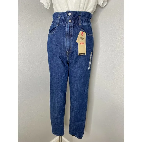 Levi's NWT 80s High Waisted Paperbag Jeans in Blue
