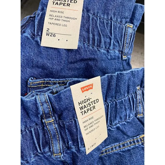 Levi's NWT 80s High Waisted Paperbag Jeans in Blue