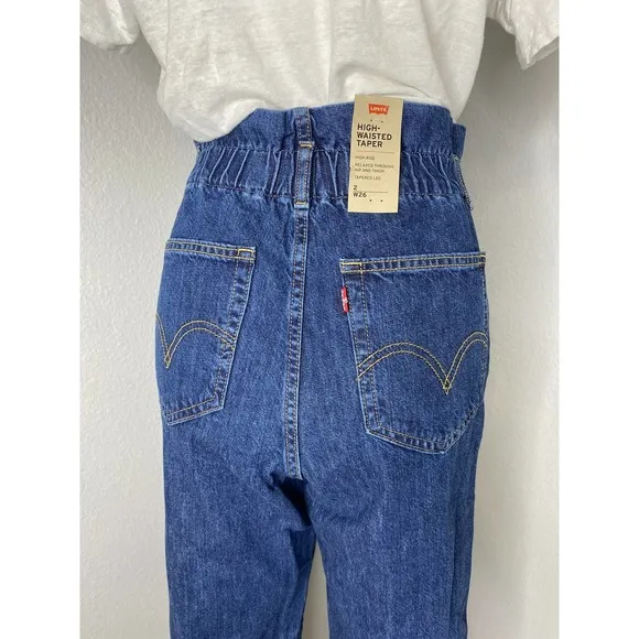 Levi's NWT 80s High Waisted Paperbag Jeans in Blue