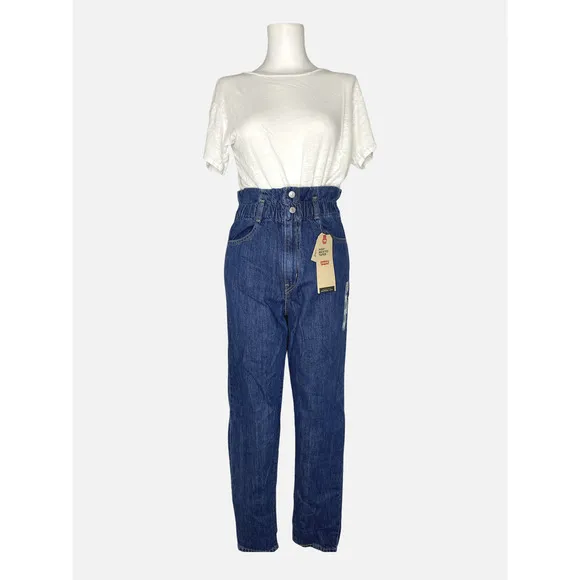 Levi's NWT 80s High Waisted Paperbag Jeans in Blue