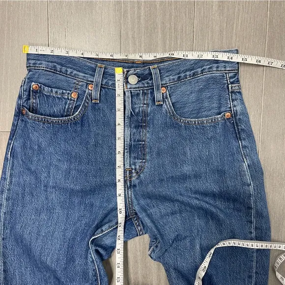 Levi's Premium BIG E 501 Skinny High Rise Sansome Blue Vintage Wash Jeans 27