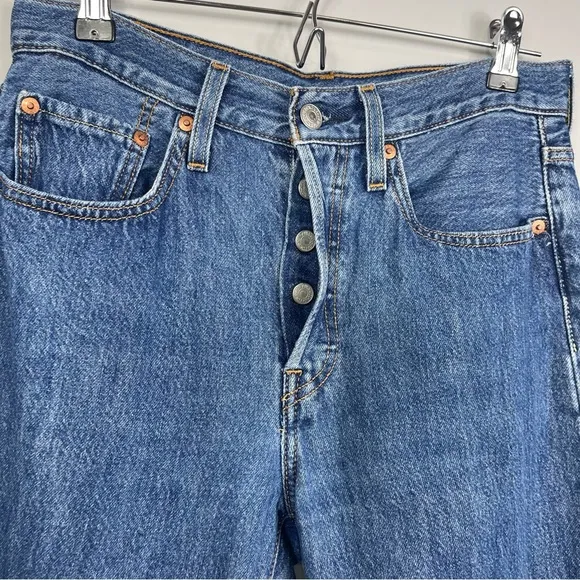 Levi's Premium BIG E 501 Skinny High Rise Sansome Blue Vintage Wash Jeans 27