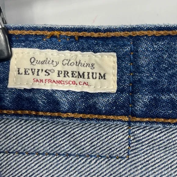 Levi's Premium BIG E 501 Skinny High Rise Sansome Blue Vintage Wash Jeans 27