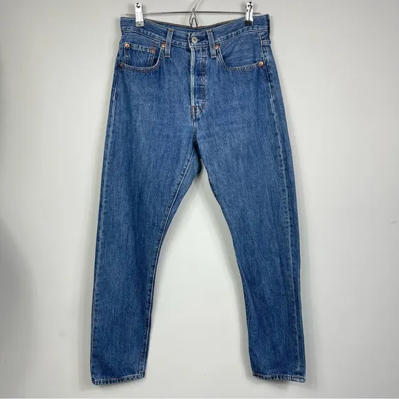 Levi's Premium BIG E 501 Skinny High Rise Sansome Blue Vintage Wash Jeans 27