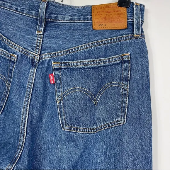 Levi's Premium BIG E 501 Skinny High Rise Sansome Blue Vintage Wash Jeans 27