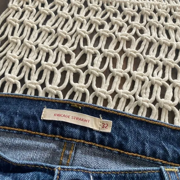 Levi’s super high rise rib cage straight leg jeans