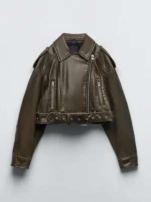 Lia Leather Jacket: Vintage Style