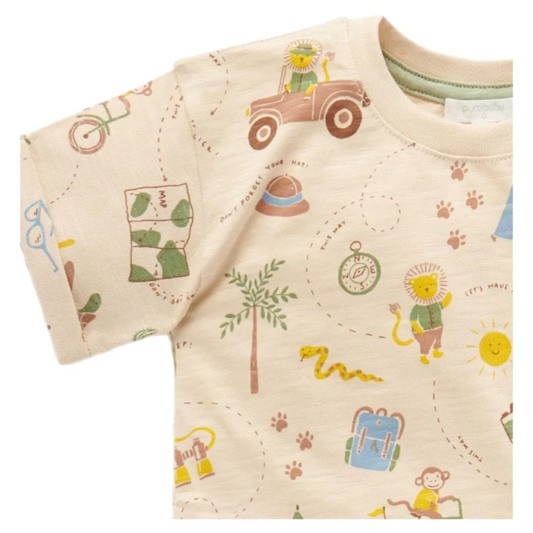 Linen Blend Overall Set - Olive