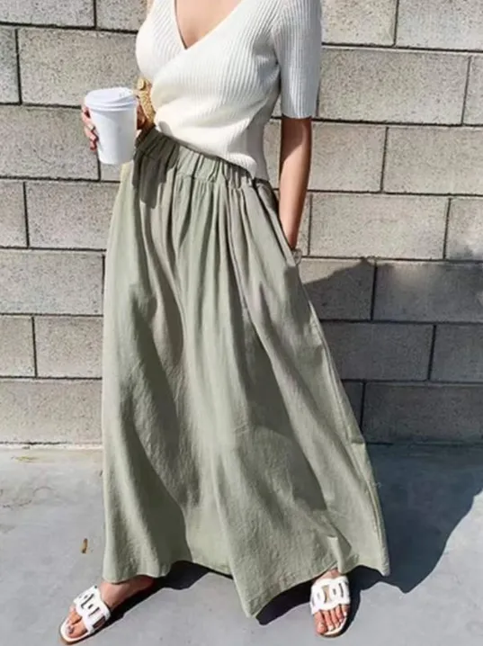 Linen Colorful Wide Pants (시원한 린넨 와이드 팬츠)