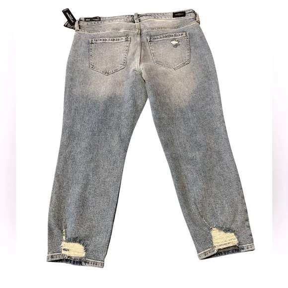 Liverpool Los Angeles Straight in Thyme Denim Crop Stretch Jeans Size 14W NWT