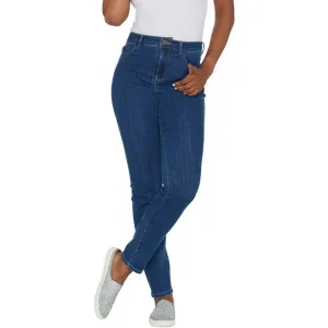 Logo by Lori Goldstein Petite Skinny High Waisted Jeans Medium Wash 14