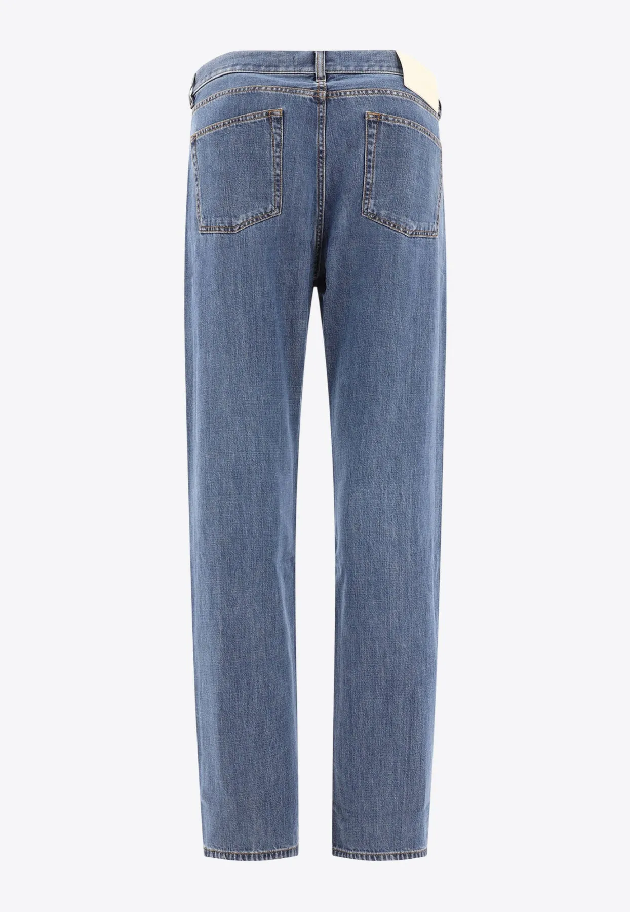 Logo-Patch Straight-Leg Jeans