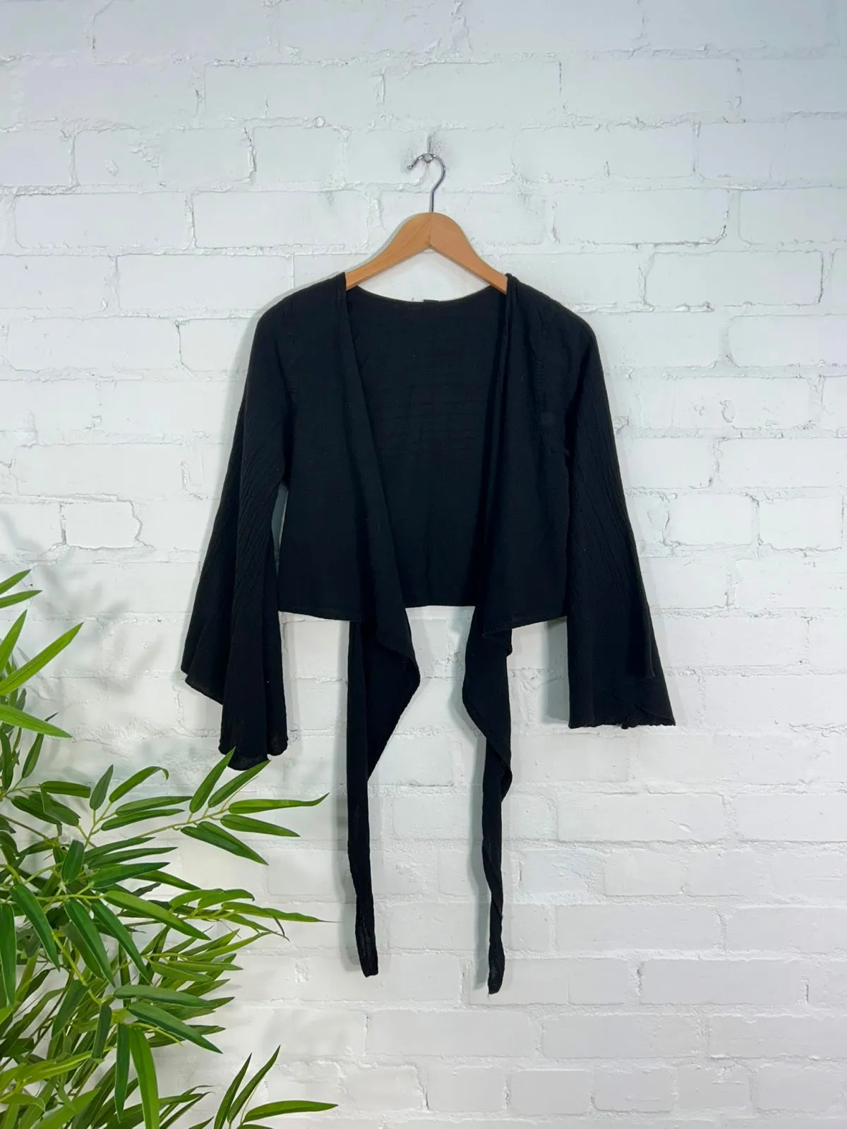 Long Sleeve Tie Top