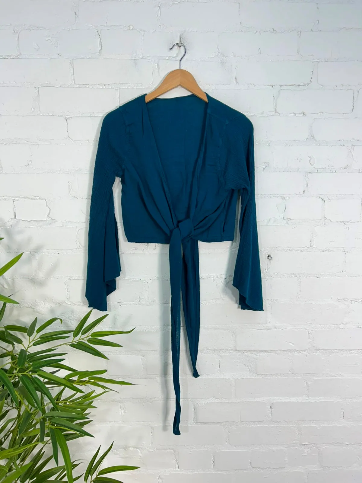 Long Sleeve Tie Top