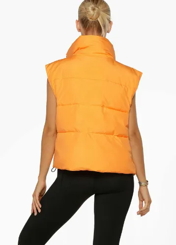 Lorna Jane Motion Puffer Vest - Mango Sorbet