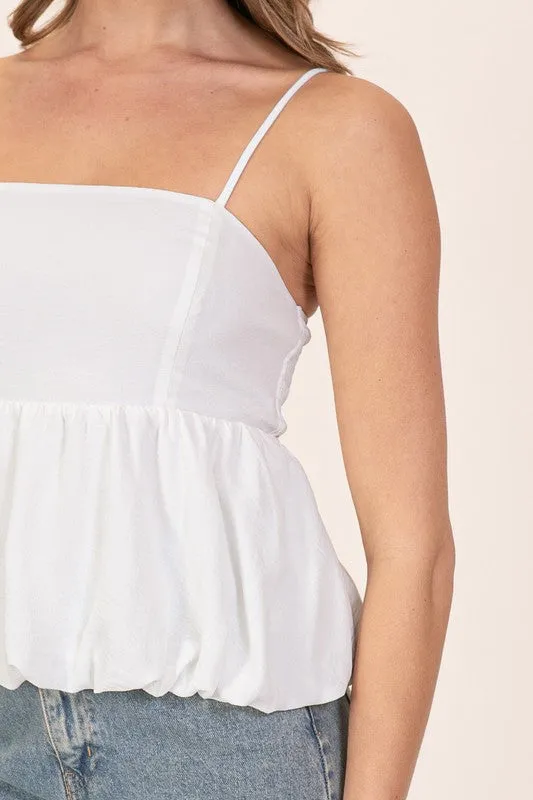 Loveable Favorite Bubble Hem Peplum Top
