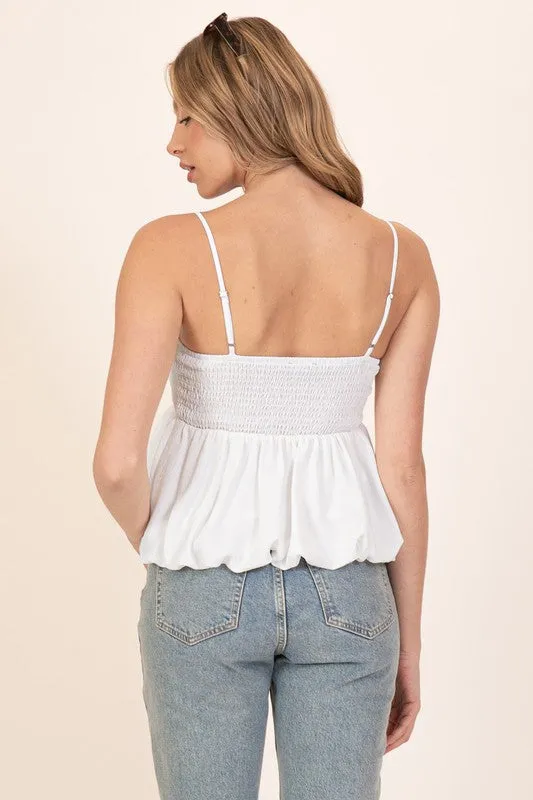 Loveable Favorite Bubble Hem Peplum Top