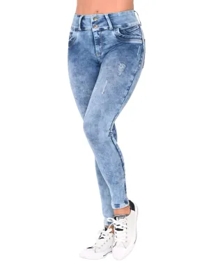 Lowla Butt Lifter Colombian Jeans for Women - Dark Blue