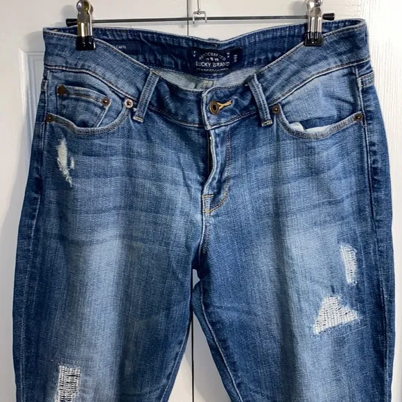 Lucky Brand Distressed Lolita Skinny Capri Jean
