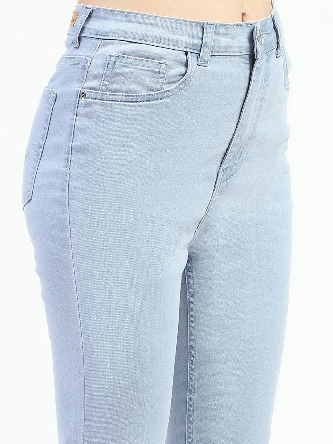 Madame Ice Blue Skinny Fit Cotton Jeans