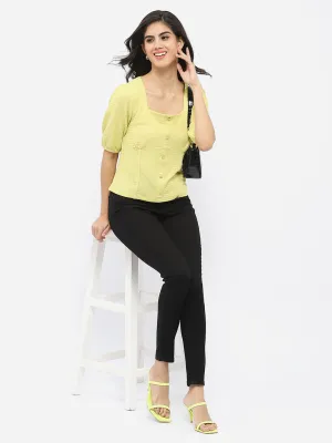 Madame Solid Black Skinny Fit Jeans