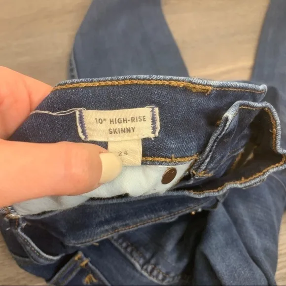Madewell 10” High Rise Skinny Jeans Danny Wash 24