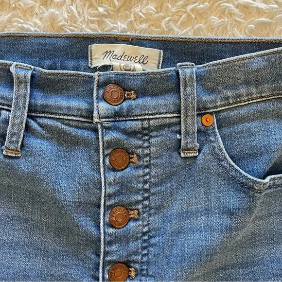 Madewell 10&quot; High-Rise Skinny Jeans: Button-Front Edition