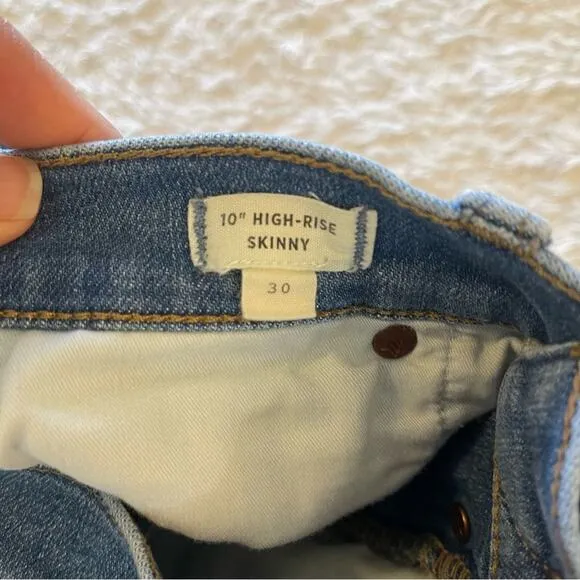 Madewell 10&quot; High-Rise Skinny Jeans: Button-Front Edition