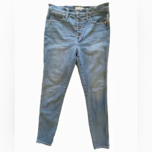 Madewell 10&quot; High-Rise Skinny Jeans: Button-Front Edition