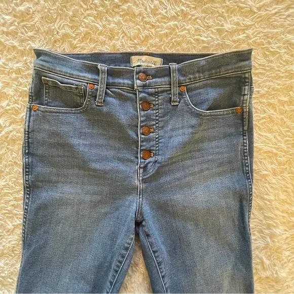 Madewell 10&quot; High-Rise Skinny Jeans: Button-Front Edition