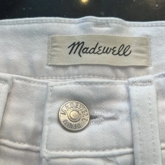 Madewell 10&quot; High-Rise Skinny Jeans in Pure White SZ 26