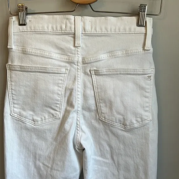 Madewell 10&quot; High-Rise Skinny Jeans in Pure White SZ 26