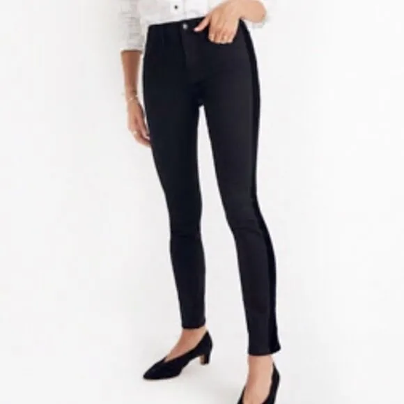 MADEWELL 9” High Rise Skinny Tuxedo Stripe Skinny!