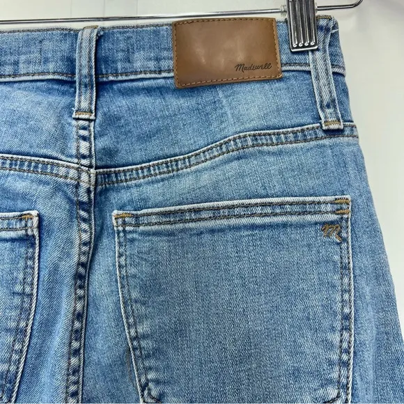Madewell Cali Demi-Boot Jeans Size 24 Denim Cropped Distressed Button Fly