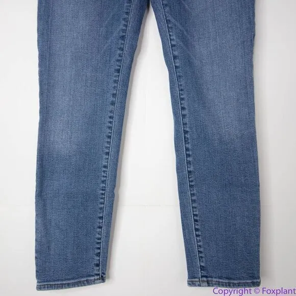 Madewell Mid Rise Skinny Crop Jeans in‎ dewey wash, size 25, AJ173