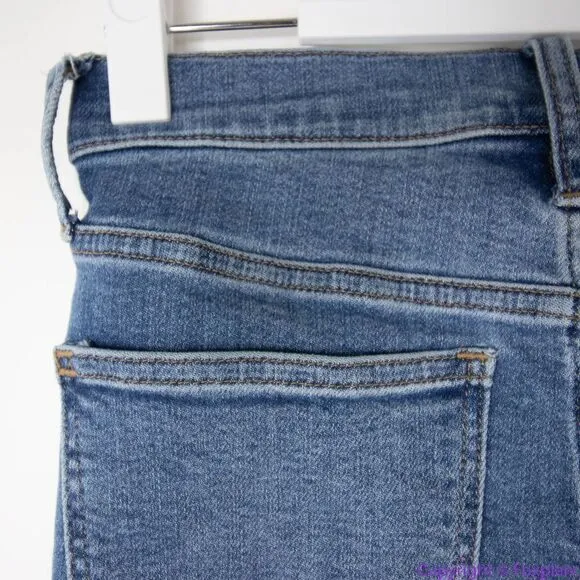 Madewell Mid Rise Skinny Crop Jeans in‎ dewey wash, size 25, AJ173