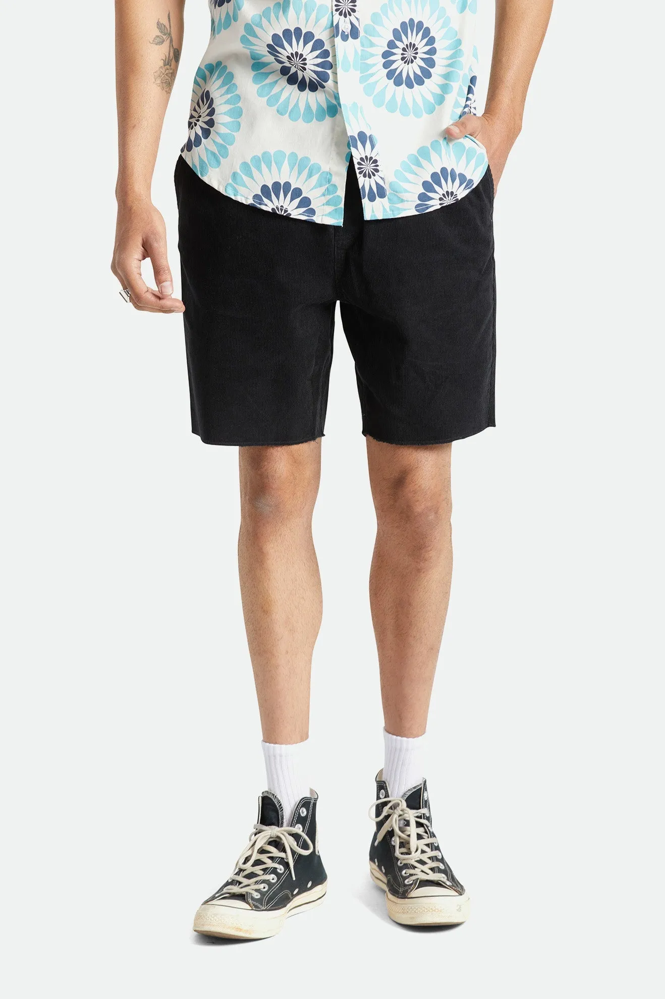 Madrid II Corduroy Short - Black Cord