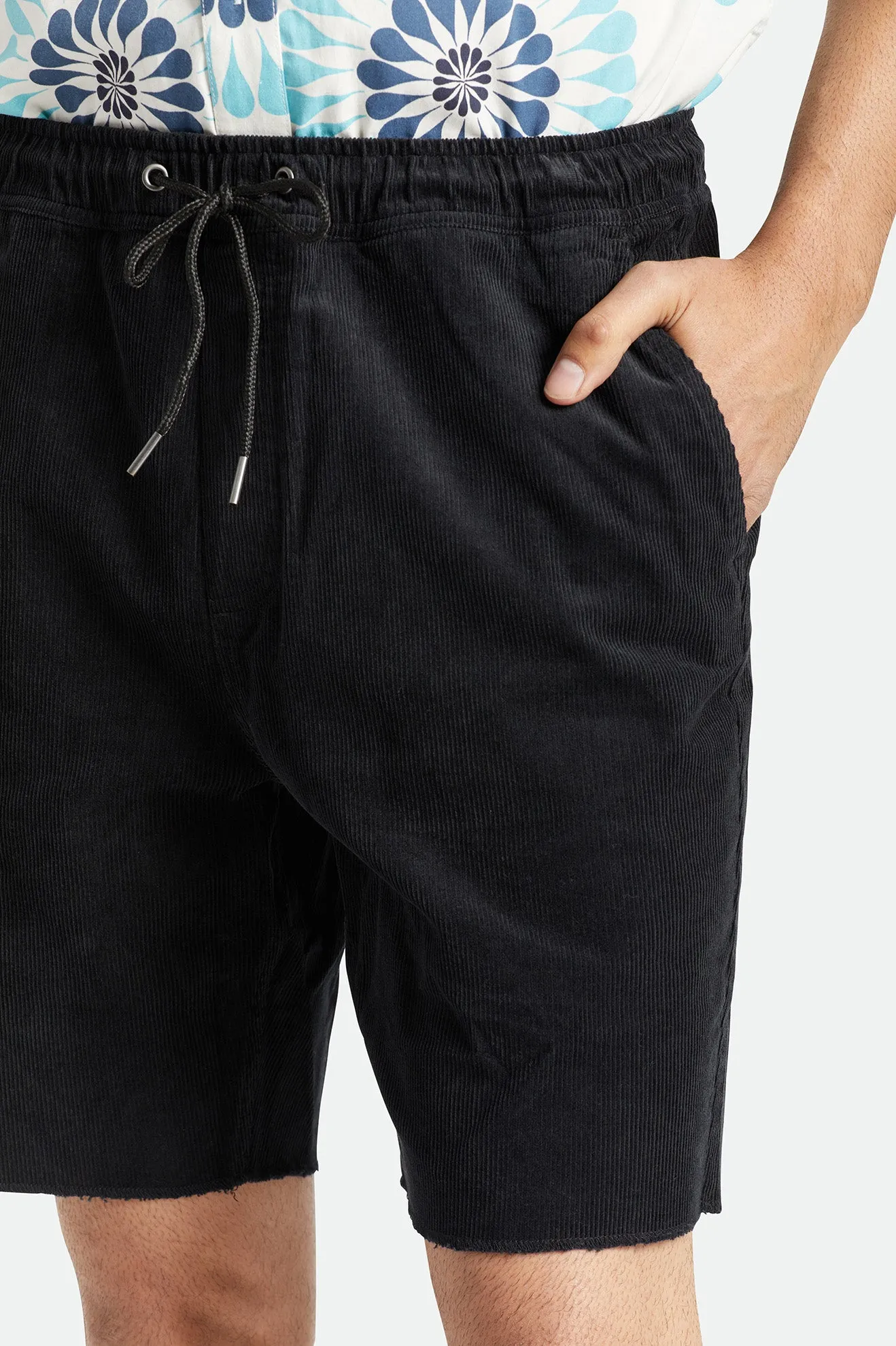 Madrid II Corduroy Short - Black Cord